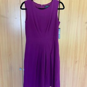 Tahari purple workwear dress